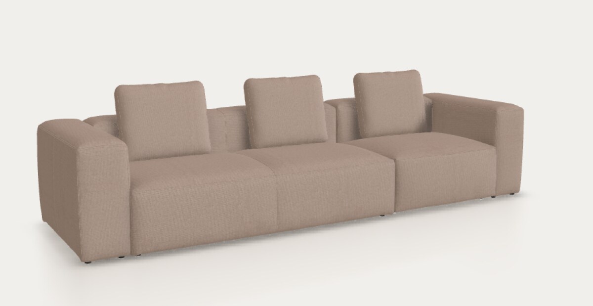 Blok 4 seater sofa MD-AB77A620  (Austin Doré/Tan MTK0357)